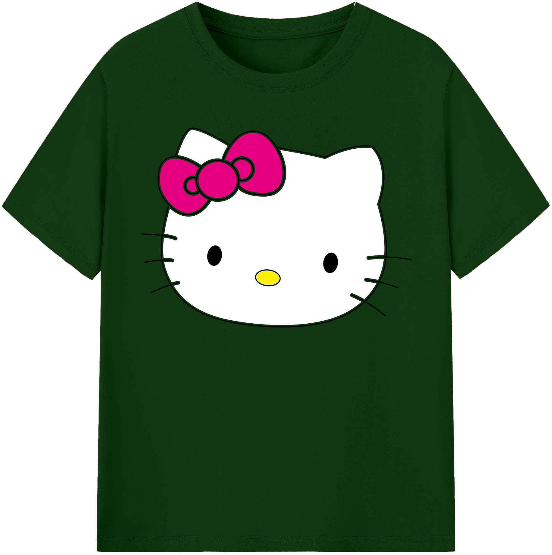 （画像用） Hello Kitty ハローキティ 綿100％半袖Tシャツ（フロントプリント）